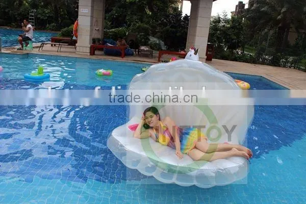 Custom inflatable seashell swimming pool floats toys inflatable pool float manufacturers