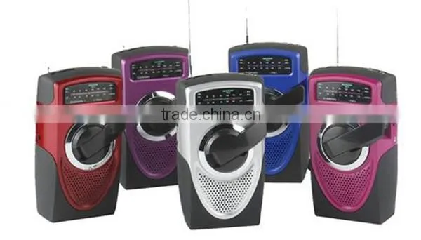 Hand Wind Dynamo Powered AM FM Scan Digital Radio