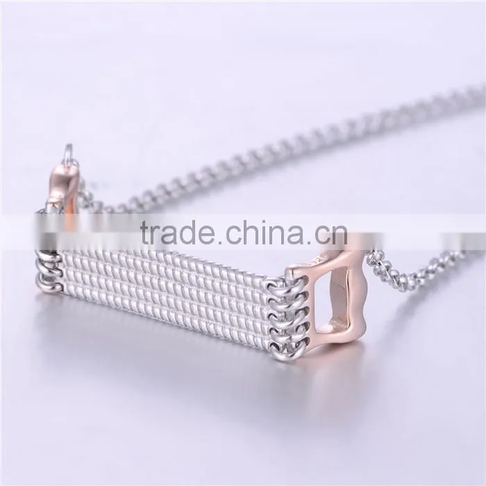 925 Sterling Silver Sport Stretch Fancy Necklace Design Jewelry XLY020