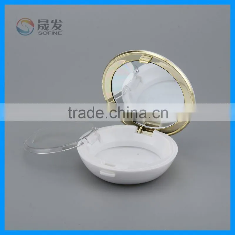 Plastic empty compact make up container