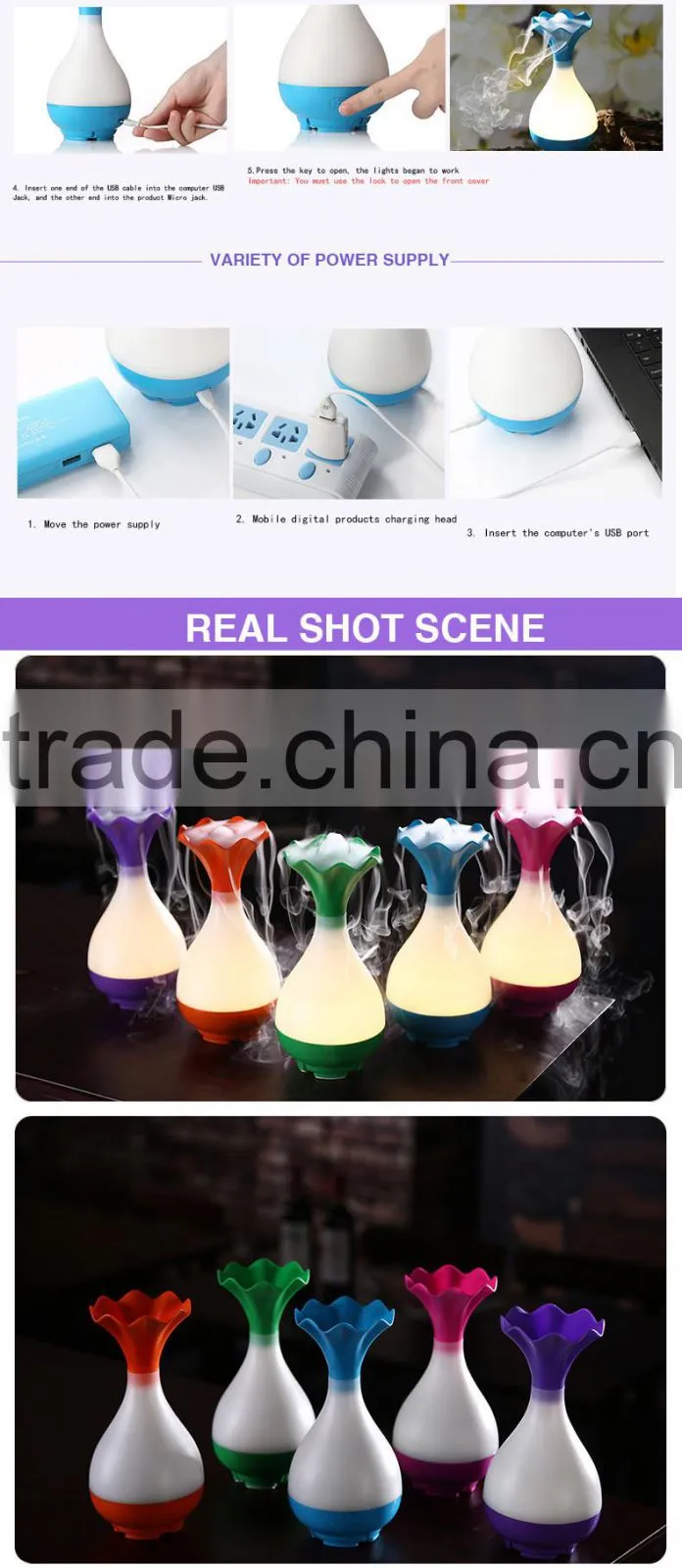 2016 New product! wholesale ultrasonic aromatherapy oil diffuser