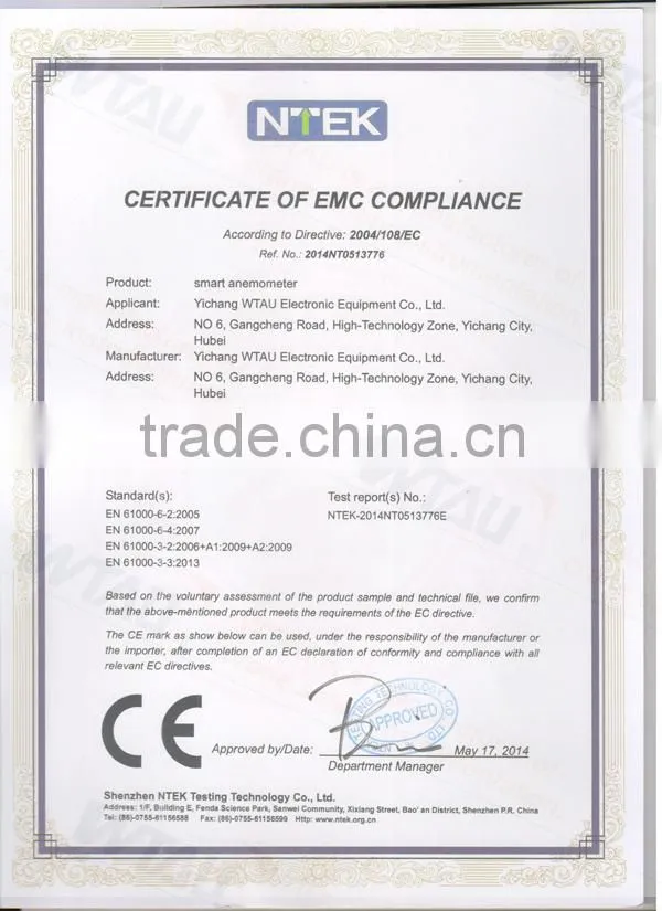 Alibaba China wholesale Cheap anemometer sensor WTF-B100