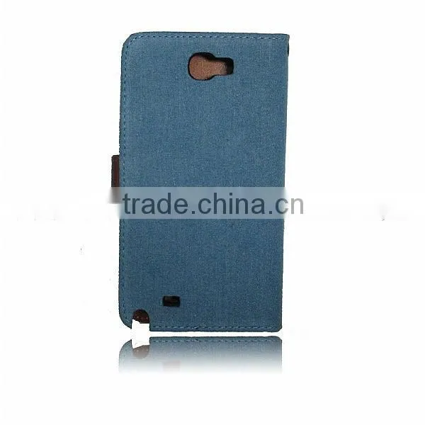 Cool blue jean leather case for Pantech SKY Vega IM-A820L with credit card slot