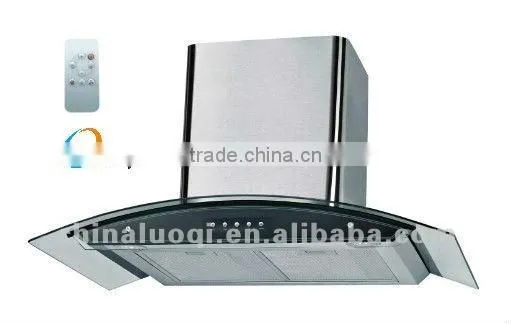 Electronic button with remote used range hoods