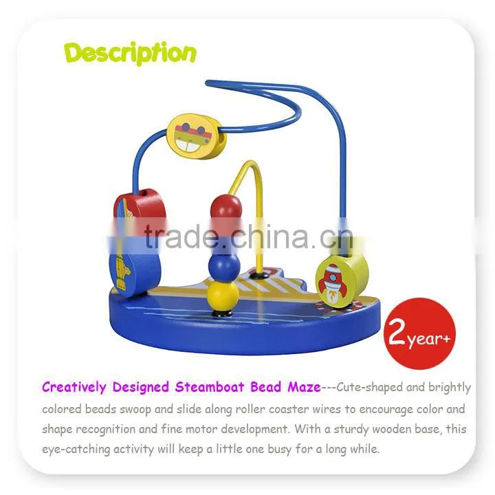 Kids Colorful Wooden Beads Toy