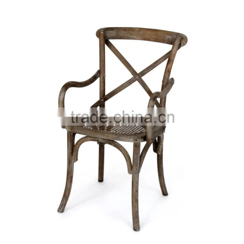 Factory price arm antique style rustic dining stool chair