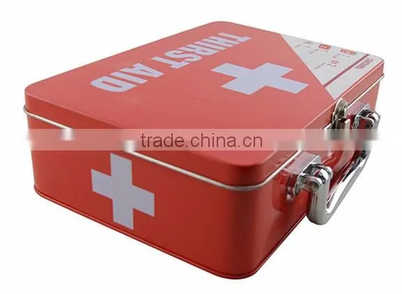 recycled custom rectangular plain tin lunch box with handle