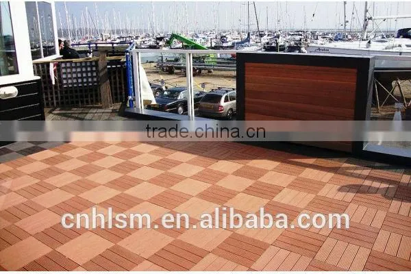 WPC interlocking decking tiles