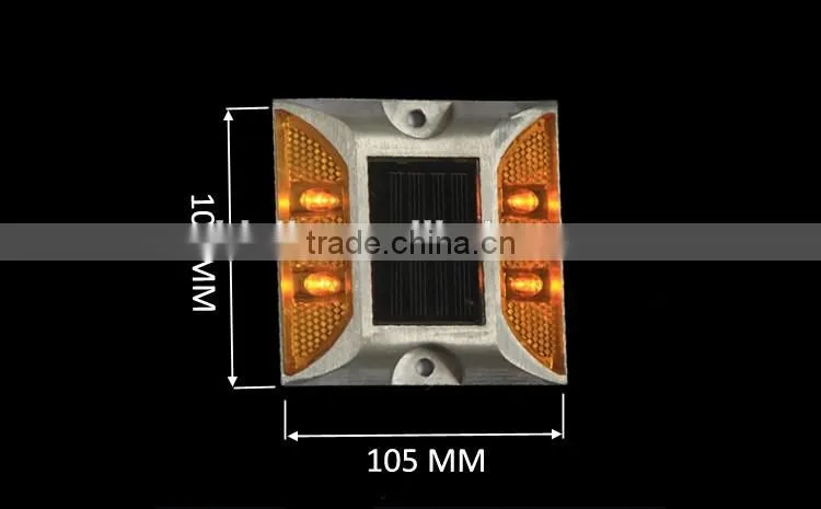 top selling yellow monocrystalline exit&entance solar led road stud