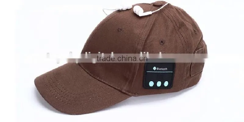 Sunshine cap with bluetooth music wireless sports headphone hat