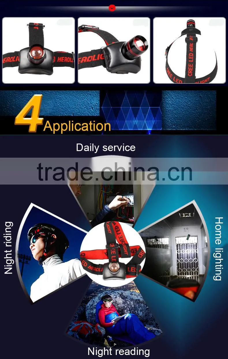 Light weight design & adjustable straps XPE led headlamp high power headlamp
