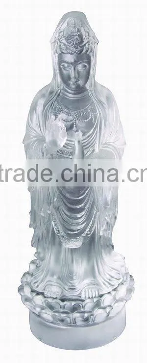 WF017 crystal buddha statues--happy buddha statue