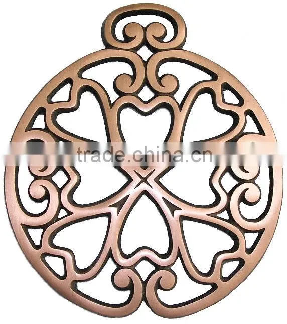 heart shape cast iron trivets