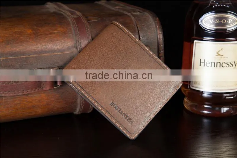 vintage 3 fold mens wallet with flap genuine leather bifold wallets