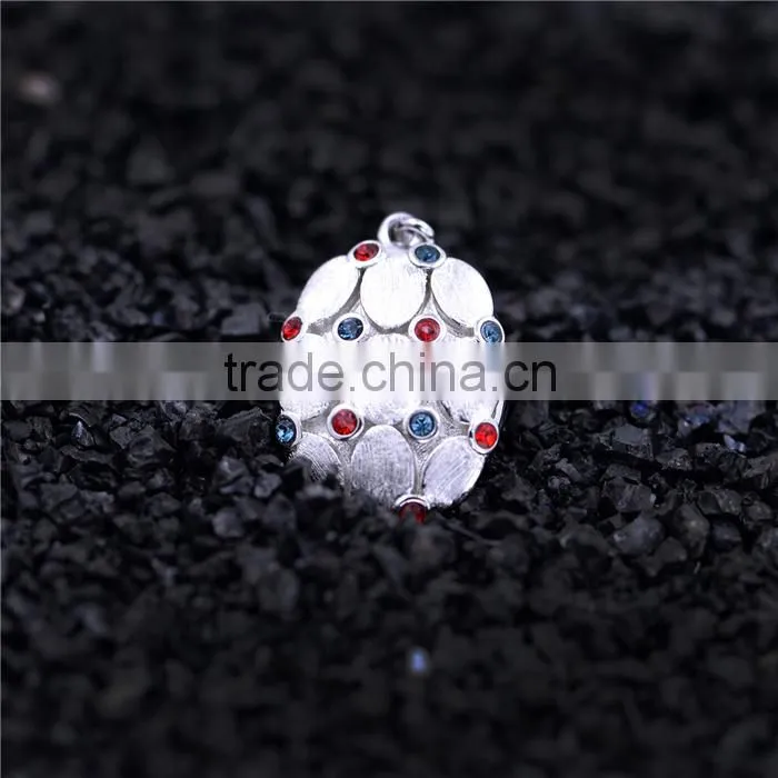 Royal Silver Pendant CZ stones 925 Silver Charm European Jewellery Gift for Party hancraft Charm PETY030