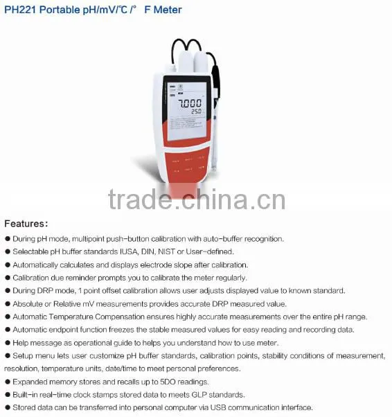 Factory offer pen ph aquarium meter, digital pocket portable pH meter PHl0S/F/L
