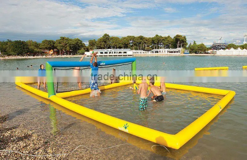 Hola water game inflatable volleyball court for sale