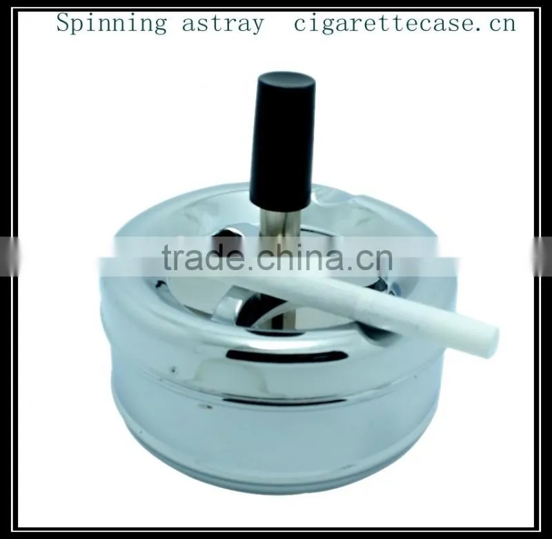 Metal spinning ashtray Dia 8cm cover plated botton painting