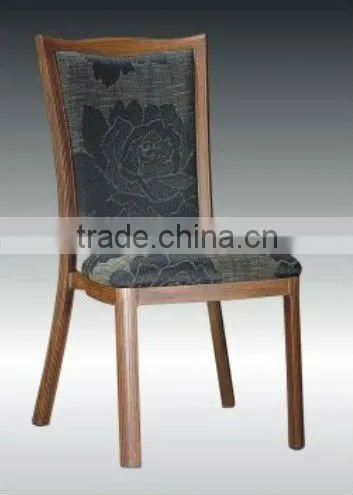 aluminum imitated wood dining chair