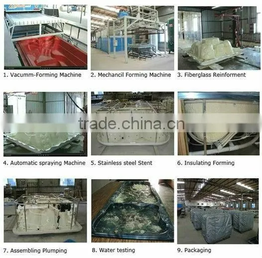 Excellent Quality Acrylic Bathtub spa /spa whirlpools JY8017