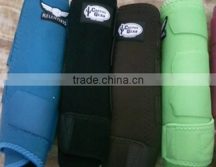 Neoprene brand Horse tendon boots with pvc bag packing