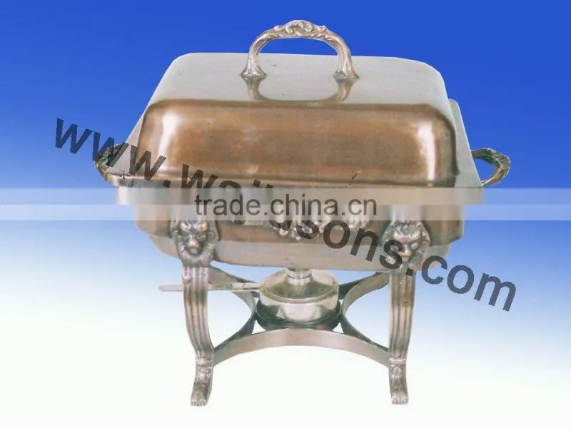 new design handmade chafing dish for sale | 2016 metal made chafing dish | modern chafing dish | brass plated chafing dish