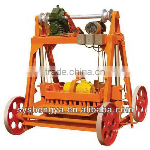 The 121 Canton Fair Shengya QMY4-45 movable&electric hollow block machines