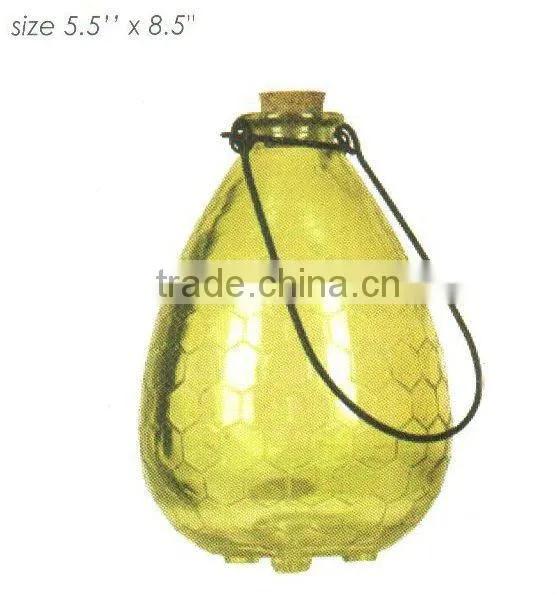 Colored glass wasp catcher
