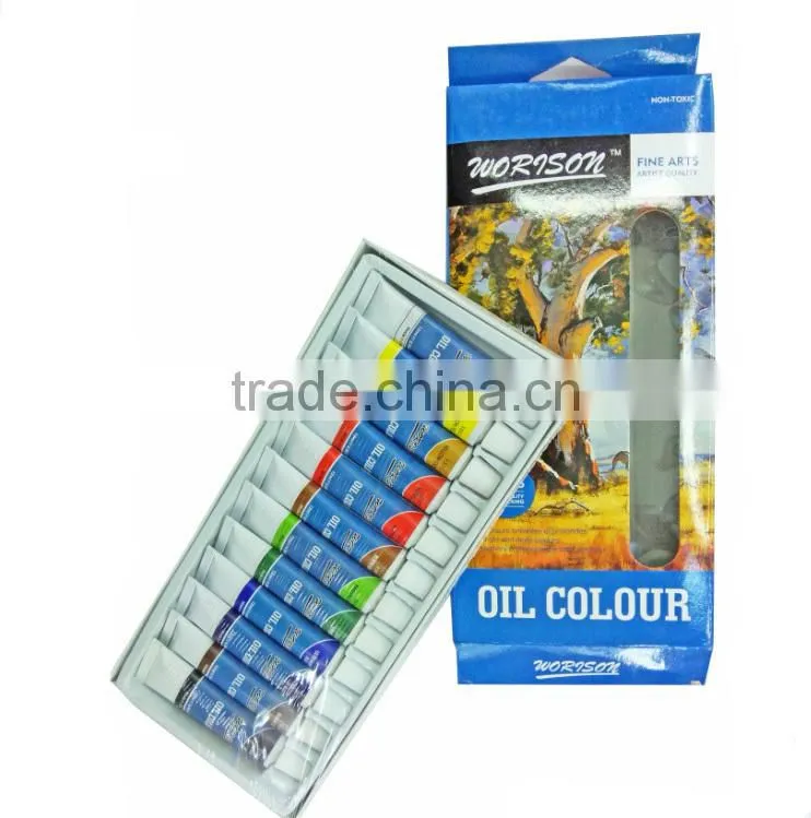 12x12ml good quality oil color set /oil paint /oil paint suppler
