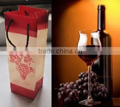 2013newest low price and double kraft paper bags for wine