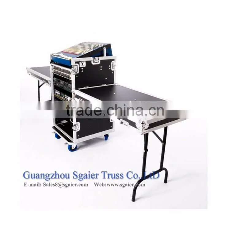 Aluminum dj flight case folding portable dj table top quality