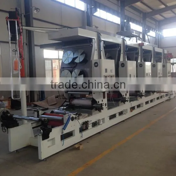 Automatic roll to roll 5 color small gravure printing machine