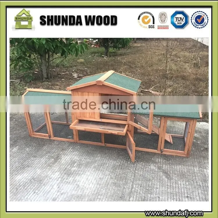 SDR003-D Large Run handmade wood rabbit hutch