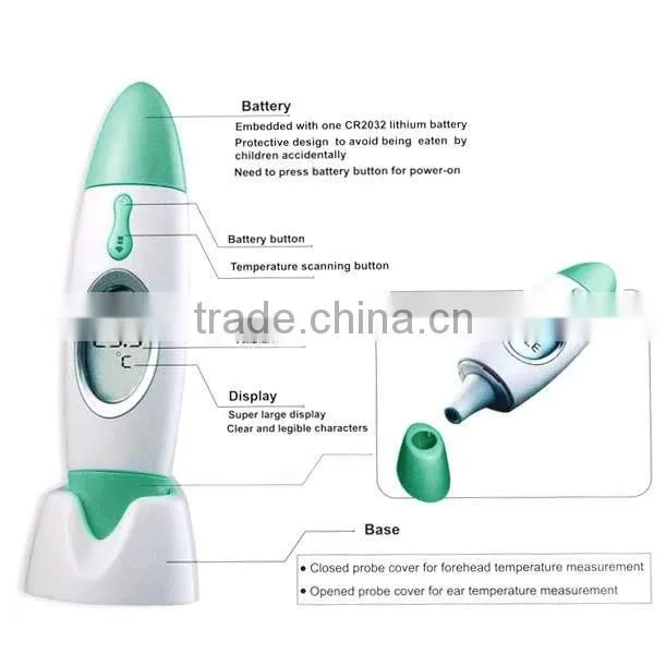 Digital 3-in-1 LCD Infrared IR Ear Forehead Thermometer for baby and children