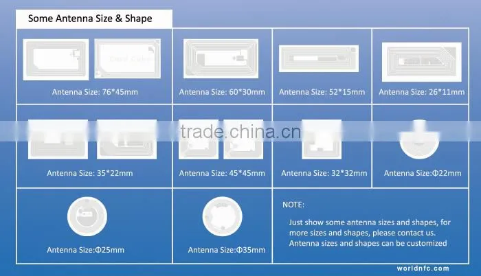 Customized Shape MF S50 Printable Paper RFID Sticker for Luggage Tracking