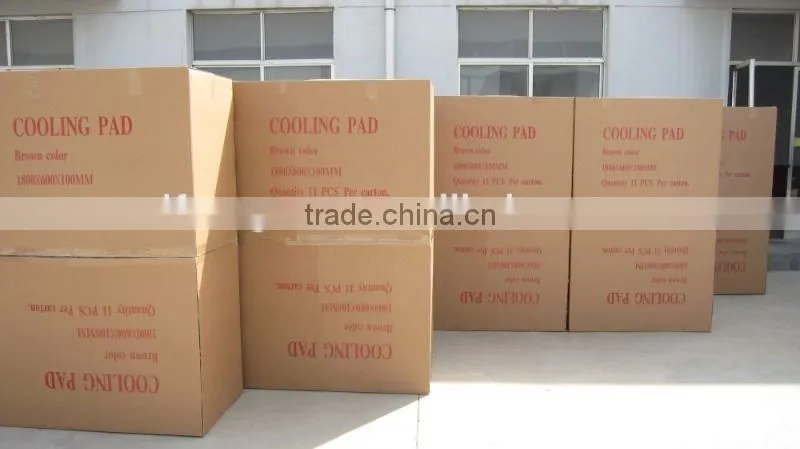 Poultry cooling pad with exhaust fan/ventilation equipment