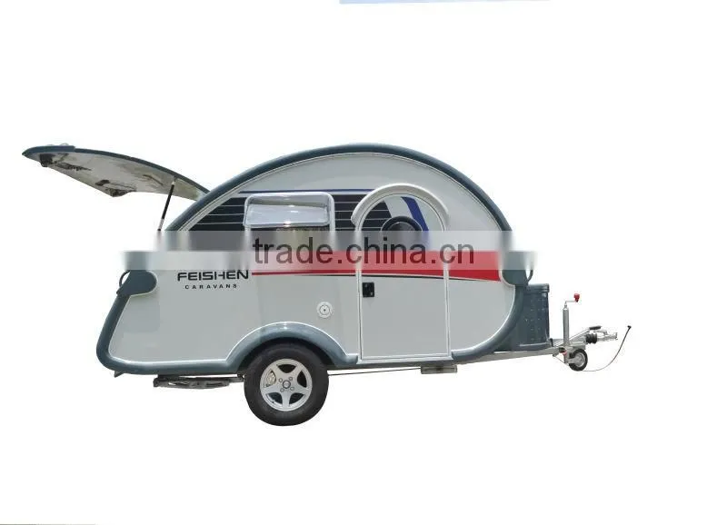 Hot selling fibber glass mini caravan trailer