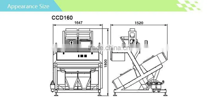 Small model160 channels Machine design parboiled rice color sorter machine, imported valve rice sorting machine