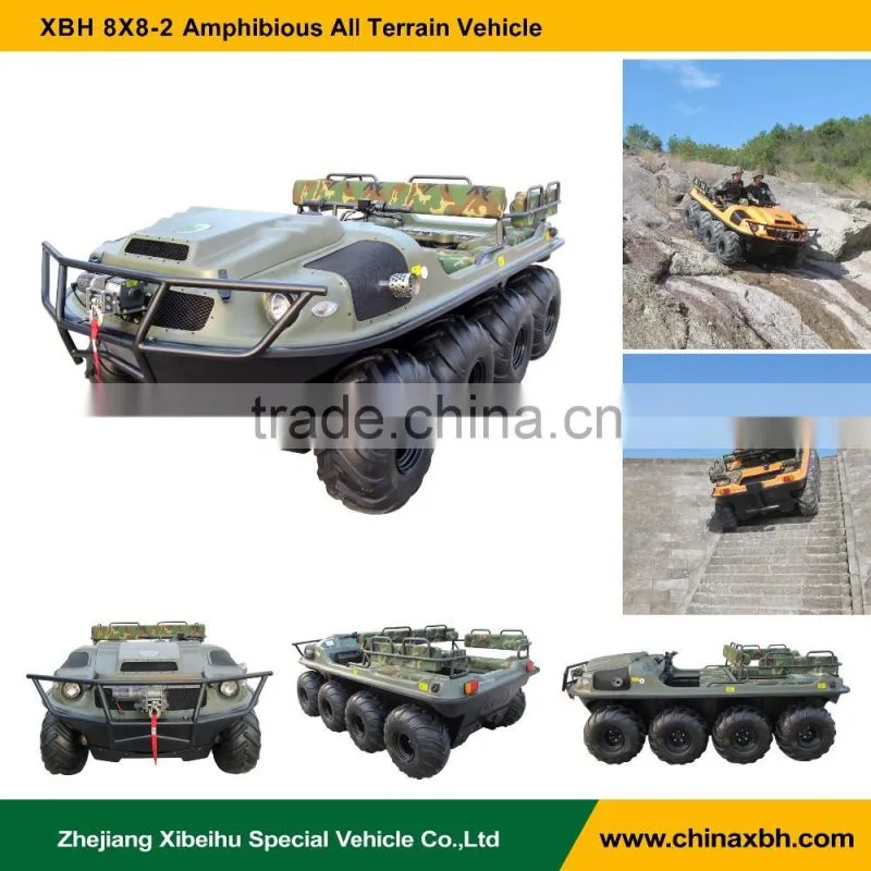 XBH 8X8-2 Standard amphibious vehicle with folding shelter 800cc 8 Wheel 4 Stroke ATV