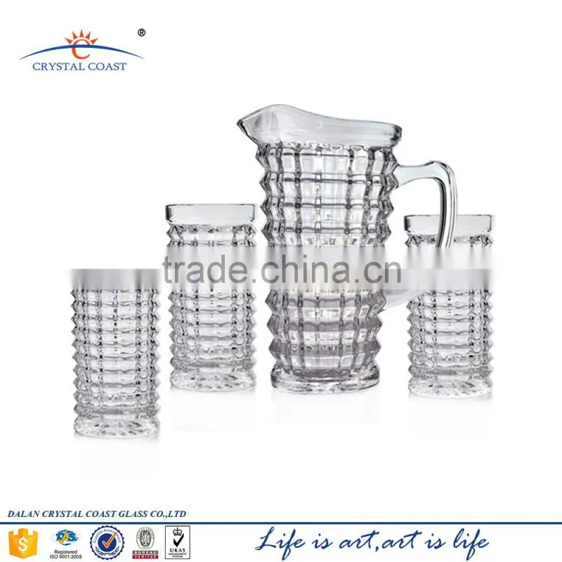 1 pitcher 6 glasses Crystal Clear Tall and Thin Drinking Glass Cup