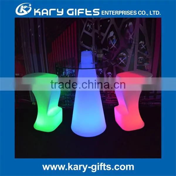 ILLUMINATED FURNITURE CONE SHAPE PEAK CHAMPAGNE TABLE