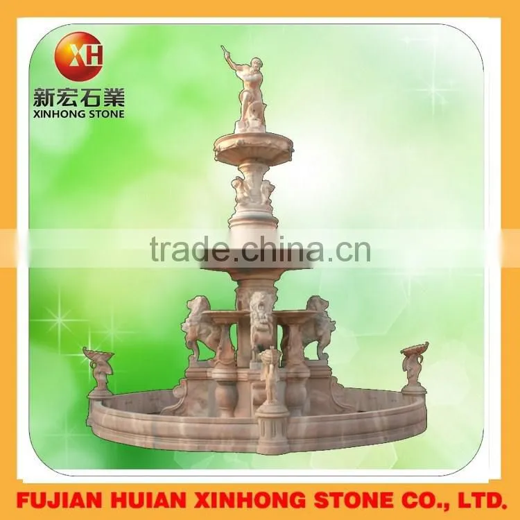 outdoor garden waterfall fountain marble statue sculpture with water pump