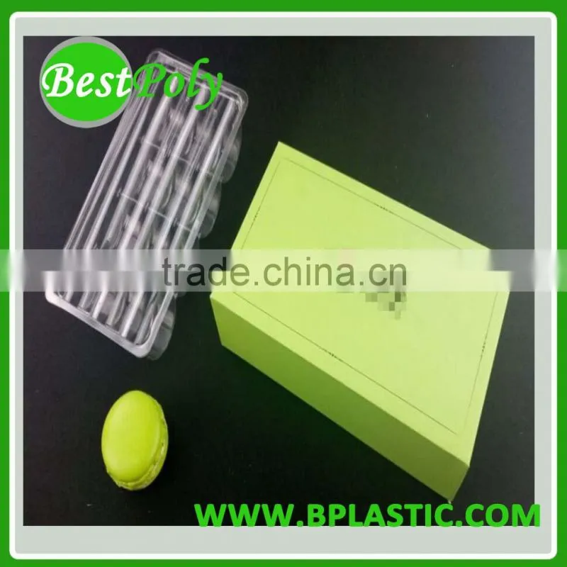Macaron box with plastic tray inserts for sale