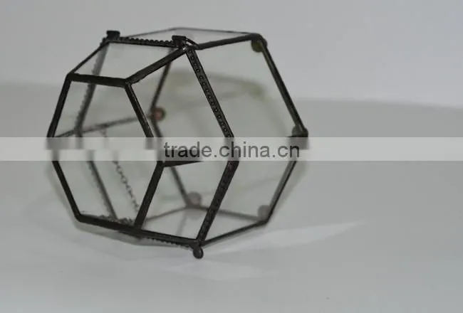 Indoor decoration clear glass plant terrarium hanging terrarium geometric