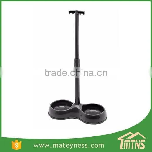 pet feeding bowl with telescopic handle for cats dogs