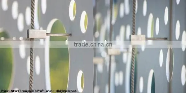 Hi macs solid surface interior decorating wall