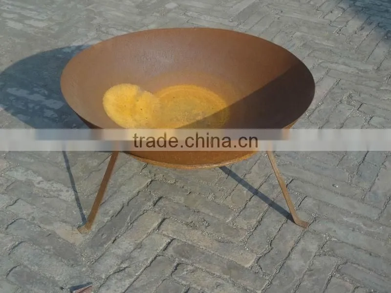 antique outdoor cast iron burning fire pit