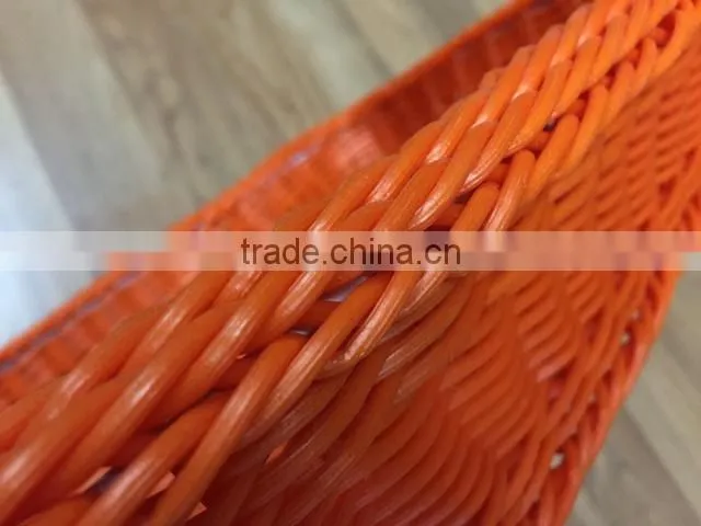 Wholesale bulk hand woven bread tray plastic bread basket