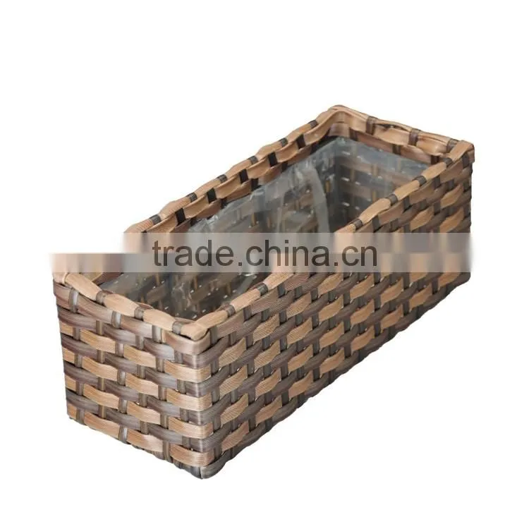 Plastic Boxes Storage Plastic Woven Basket Rattan Baskets Wholesale