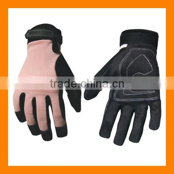 Soft Garden Work Pig Grain Leather Glove With Aeration Holes